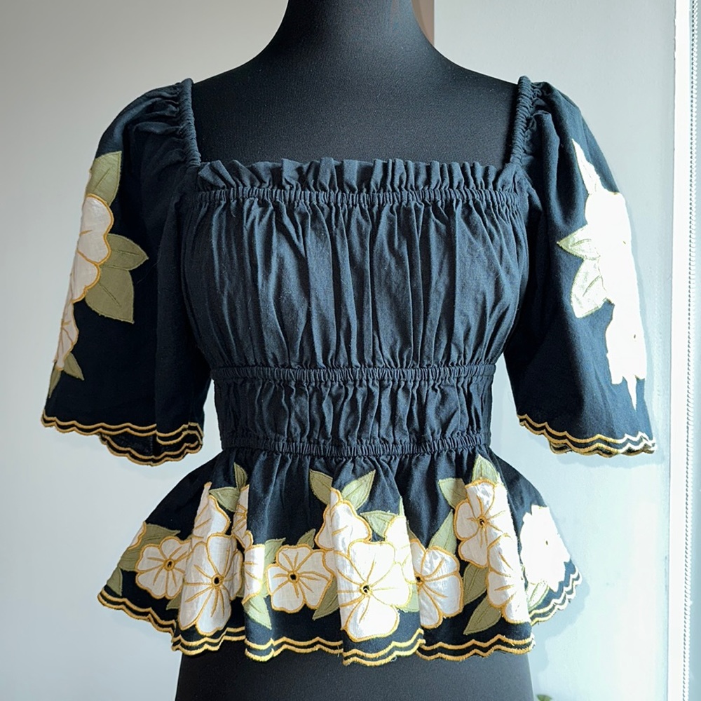 NWOT The Great Embroidered Blouse Sz 0
